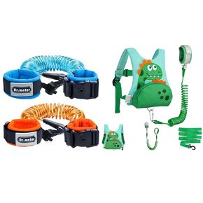 Dr.meter 2Pack Anti Lost Wrist Link + 3 in 1 Toddler Harness
