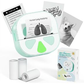 Sticker Printer, Print Pod Mini Printer Bluetooth Inkless Sticker Maker with Stickers, Portable Thermal Printer Phone Printer for DIY Creation, Anatomical Diagrams, Photos, Study Notes