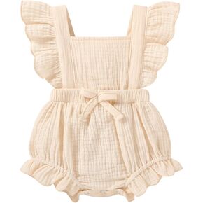 Happy Town Newborn Baby Girl Clothes Infant Summer Romper Sleeveless Floral Cute Outfits One Piece Jumpsuit Bodysuit