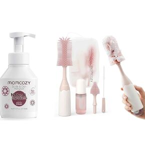 Momcozy Bottle Brush Kit Pink & Momcozy Bottle Brush Cleaning Fluid