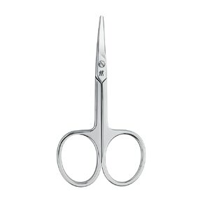 baby and children nail scissors with curved cutting edge for toenails and fingernails, polished, 85 mm