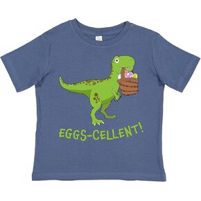 inktastic Eggs-cellent Cute Easter T-Rex Dinosaur Toddler T-Shirt