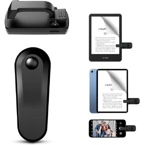 Kindle Page Turner Remote, Bluetooth Page Turner for Kindle Paperwhite, Camera Camcorder Remote Controls, Page Turner Clicker for ipad Tablets Reading Novels，Reading Accessories。