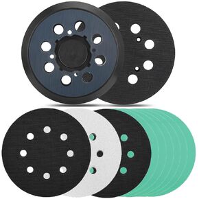5 Inch 8 Hole Sander Pad for Dewalt 2 Pack & Sander Foam Pad 3PCS & Festool Sandpapers 6 PCS