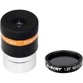 SVBONY Eyepieces 4mm Telescopes Lens Wide Angle 62 Degree, Bundle with SV139 1.25 inch Telescope Moon Filter