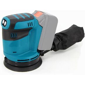 Random Orbit Sander, 5'' Cordless Orbital Sander, Brushless Palm Sander Fit for Makita 18V Battery & Others, 6 Speed Max. 24000RPM, Hook & Loop, Dust Collector