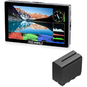 FEELWORLD P6X Camera Monitor with F970 Battery