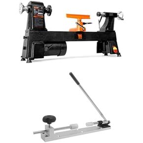 WEN 4.5-Amp 12-Inch by 18-Inch 5-Speed Benchtop Wood Lathe and Pen Press with Adjustable Assembly Rod (LA3424, LA3040)