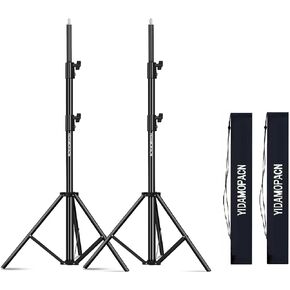 2Pack Heavy Duty Light Stand 9.2ft/280cm 10KG Max Load Spring Cushioned Aluminum Photography Light Stand with 1/4" Screw for Photography Softboxes Studio Shooting