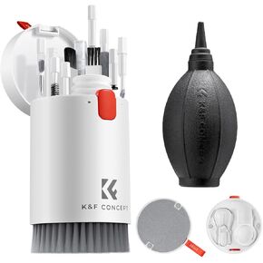 K&F Concept 20-in-1 Keyboard Cleaning Kit Laptop Cleaner with Air Blower, Multifunctional Electronic Device Cleaning Tool, for iPhone AirPods MacBook iPad Camera