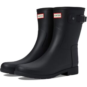 Hunter Refined Tall Boots for Women Man-Made Upper, Textile Insole, and Closed Toe Silhouette Black 6 M