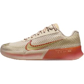 NikeCourt Vapor 11 Premium Women's Hard Court Tennis Shoes (FQ3165-103, Sanddrift/Rust Factor/Gum Medium Brown/Metallic Gold) Size 9