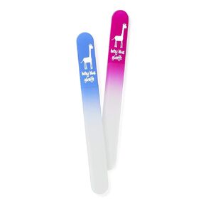 Baby Nail File by baby blue giraffe (Pink & Blue) The Original Glass Baby Nail File- 100% Made in Europe (1 Pink and 1 Blue Combo)
