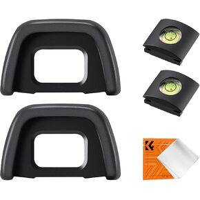 K&F Concept Eyepiece Cover & Hot Shoe Cover Kit, Viewfinder Protector Eyecup Eye Cup DK-23 for Nikon D7100 D7200 D300 D300s Camera Viewfinder