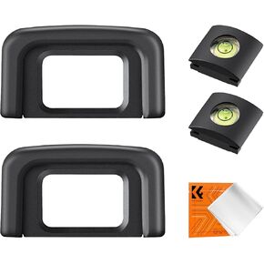 K&F Concept Eyepiece Cover & Hot Shoe Cover Kit, Viewfinder Protector Eyecup Eye Cup DK-25 for Nikon D5600 D5500 D5300 D5200 D5100 D5000 D3500 D3400 D3300 Camera Viewfinder