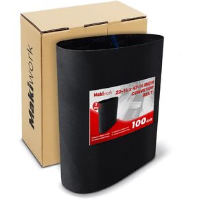 Drum Sander Conveyor Feed Belt Compatible with SuperMax 19-38 Drum Sander - 100 Grit Silicon Carbide Feed Belt, 22-3/8" x 47-1/2"