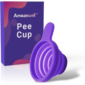 Urine Cups for Ovulation & Pregnancy Tests: Reusable & Collapsible Pee Cups for Home Fertility Testing | Easy to Use & Clean (1PCS)