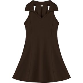 DREAM BUS Baby Girls Sleeveless Dress Toddler Girls Summer Dress A-Line Holiday Sundress for Little Girls Toddler Beach Dress