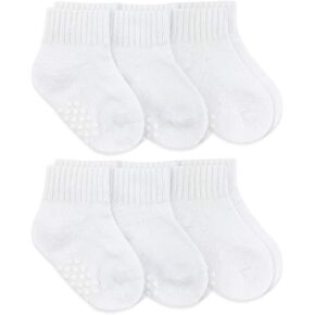 Jefferies Socks Baby Boys' Non-Skid Seamless Half Cushion Quarter Socks 6 Pair Pack