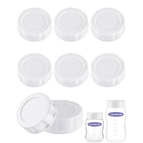 Baby Bottle Caps Compatible with Lansinoh Bottles, Travel and Storage Bottle Lids Replacement, 8 Count, Purple