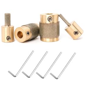 Brass Core Stained Glass Grinder Drill Bits Set, Multi-Size 1 3/4 1/4 1/8 Inch Grinder Bit Head Tools for Stained Glass Crafting or Ceramic Drilling