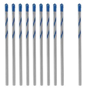 Piutouyar 10 Pcs 3mm Masonry Drill Bits, 1/8" Carbide Drill Bits Set for Concrete, Tile, Glass, Ceramic, Brick, Wood