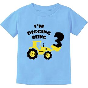 2-5 Years Birthday Boy Shirt Toddler Boys Party T-Shirts Tractor B-Day Cotton Short Sleeve Tee
