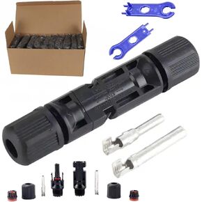 100PCS/50 Pairs mc4 connectors - Solar Panel Connector with Spanners IP67 Solar connectors Waterproof Solar mc 4 Panel Connectors Male/Female 50Pairs