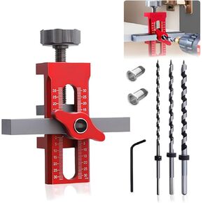 Cabinet Door Installation Positioner Installation Jig Tool Drillable and Adjustable Aluminum Alloy 2 in 1 Hardware Jig for Cabinet Doors, Bookcase, Wardrobe