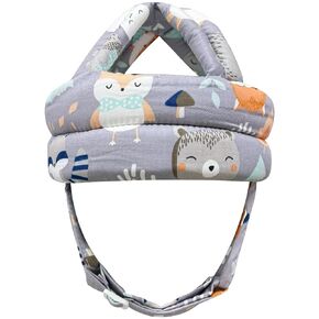 Baby Safety Helmet Adjustable for Walking Crawling, Baby Head Protector No Bumps and Cotton Soft Cushion Toddler Kids Breathable Ultra-Lightweight