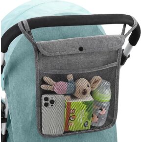Accmor Universal Stroller Organizer, Stroller Mesh Bag Fits for Uppababy, Nuna, Britax, Doona Strollers, Adjustable Stroller Storage Caddy Accessories
