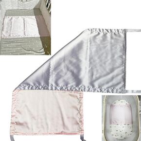 Akiss Satin Crib Plock Cover Cover Silk Bassinet Cradle Slip apportivers