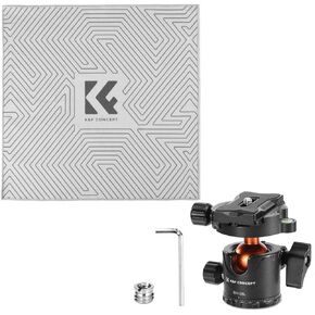 K&F Concept Professional 28mm Metal Tripod Ball Head& Lens Camera Protective Wrap.