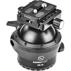 70mm Low Profile Tripod Ball Head,Ballhead for Hunting,Load 88.2lb(40KG), 2523