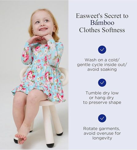 Bamboo Viscose Baby Girl Bodysuit Long Sleeve Cute Bow Infant Girls Romper Dress in Kuwait