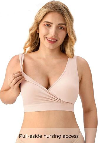 HBselect 5 Pack Nursing Bras for Breastfeeding, Maternity Nursing Sleep Bra Wireless Pregnancy Sleep Bralette in Kuwait