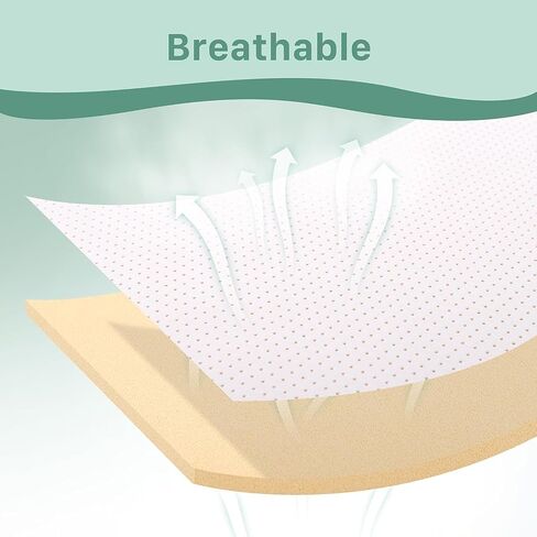 Gwydre 52x27x2" Washable Crib & Toddler Mattress Topper,100% Washable High Density Memory Foam, Toddler Bed Portrable Mattress with Removable Breathable Non-Slip Cover (2inch, 52 * 27) in Saudi Arabia