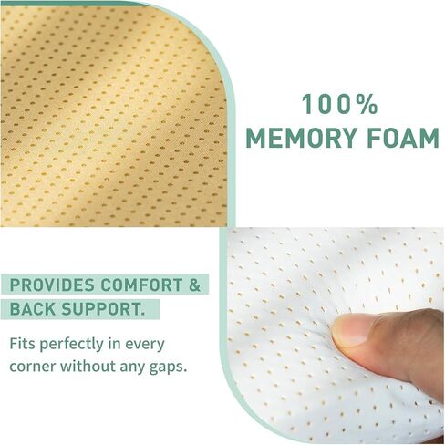Gwydre 52x27x2" Washable Crib & Toddler Mattress Topper,100% Washable High Density Memory Foam, Toddler Bed Portrable Mattress with Removable Breathable Non-Slip Cover (2inch, 52 * 27) in Saudi Arabia