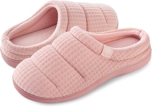 EverFoams Women's Cozy Waffle Slippers Soft Quilted Memory Foam Indoor House Shoes in Saudi Arabia