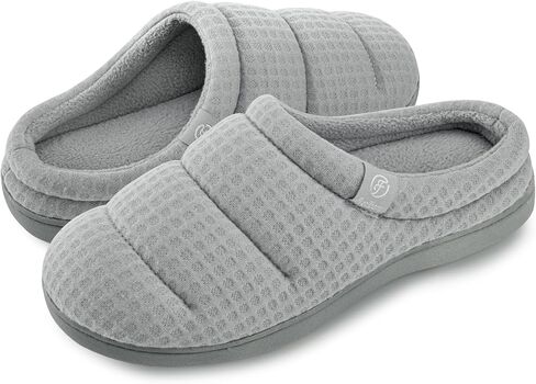 EverFoams Women's Cozy Waffle Slippers Soft Quilted Memory Foam Indoor House Shoes in Saudi Arabia