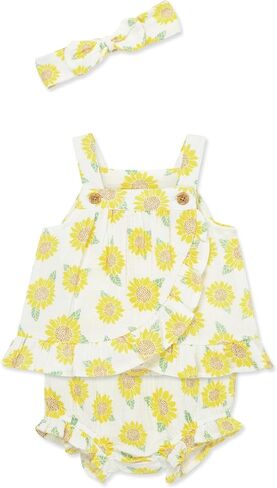Little Me ملابس للبنات الشاشات Sunsuit ومجموعة عقال ، من 3 إلى 12 شهرًا in Saudi Arabia