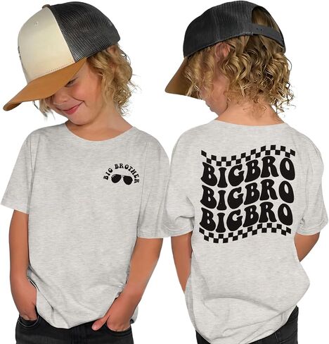 Big Brother Shirts for Toddler Baby Boy Sunglasses Big Bro T-Shirt Summer Short Sleeve Tee Announcement Siblings Tops in Kuwait