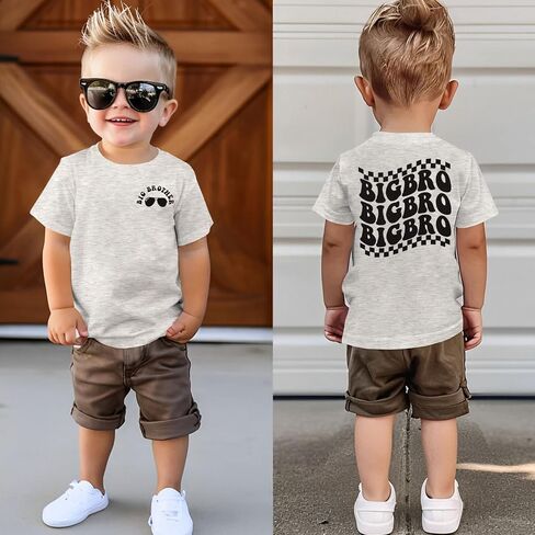 Big Brother Shirts for Toddler Baby Boy Sunglasses Big Bro T-Shirt Summer Short Sleeve Tee Announcement Siblings Tops in Kuwait