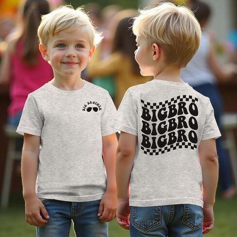 Big Brother Shirts for Toddler Baby Boy Sunglasses Big Bro T-Shirt Summer Short Sleeve Tee Announcement Siblings Tops in Kuwait