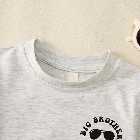 Big Brother Shirts for Toddler Baby Boy Sunglasses Big Bro T-Shirt Summer Short Sleeve Tee Announcement Siblings Tops in Kuwait