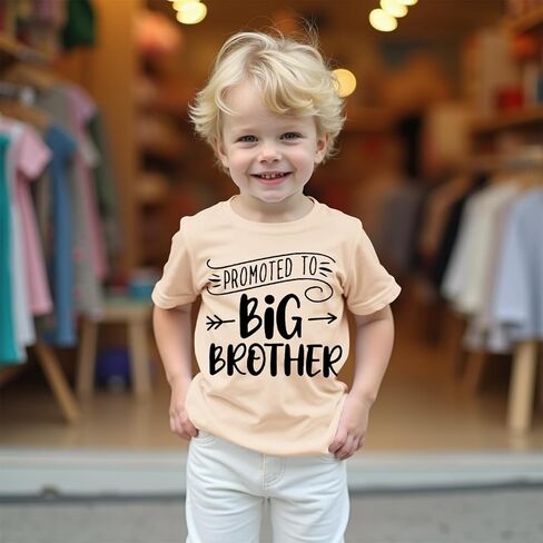 Big Brother Shirt Toddler Baby Boys Promoted to Big Brother Announcement Tshirt New Sibling Reveal Tops Outfits in Kuwait