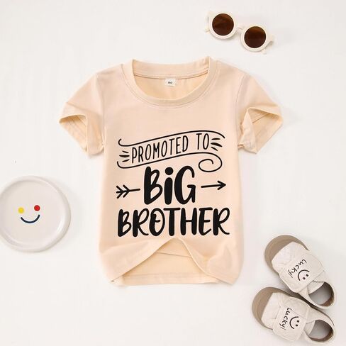 Big Brother Shirt Toddler Baby Boys Promoted to Big Brother Announcement Tshirt New Sibling Reveal Tops Outfits in Kuwait