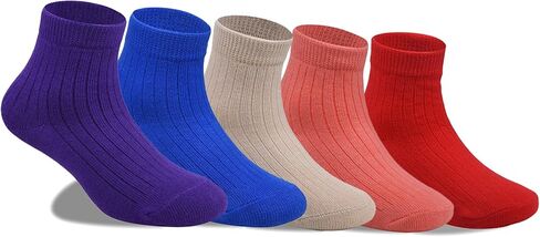 UMELOK Baby Socks Non-Slip Grips 10 Vibrant Colors Cotton Ankle Infant Socks for 0-12 Months & 1-3 Year Old Boys Girls in Saudi Arabia