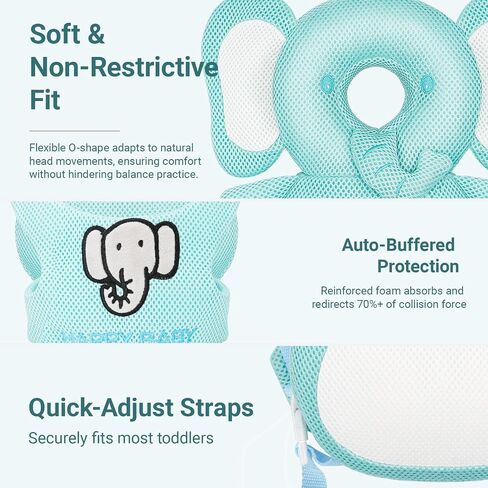 Baby Walker Protective Toddler Adjustable Baby Walker Head Protector Backpack Baby Head Protection Safety Pad Cushion Backpack Wear with Kneepad for Crawling in Saudi Arabia
