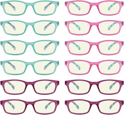 Eyekepper 4-pack نظارات القراءة بدون إطار الضوء الأزرق حجب النساء الرجال نصف القمر القراء +2.00 in Saudi Arabia